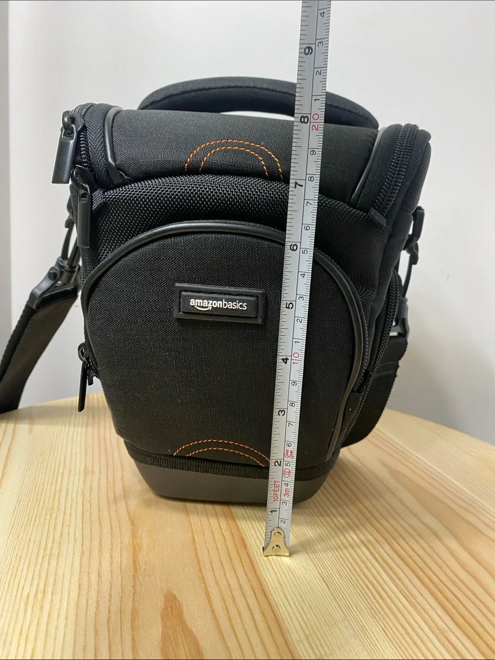 Amazon Basics DSLR Top Load Camera Bag Black with Adjustable Strap Hard Bottom